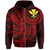 Hawaii Hoodie Zip Polynesian Kanaka Map Hawaiian Hoodie Zip Red TT Style - Polynesian Pride