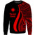 Marshall Islands Sweatshirt - Red Polynesian Tentacle Tribal Pattern Unisex Red - Polynesian Pride