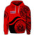 Hawaii Coat of Arms Hoodie Waveshape Style Red - Polynesian Pride