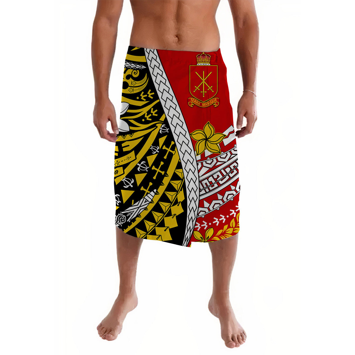 Tonga Terra Marique Lavalava Red Polynesian Minimalist Style LT9 Lavalava Black - Polynesian Pride