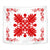 Hawaiian Quilt Maui Plant And Hibiscus Tappestry - Red White - AH Wall Tapestry Red - Polynesian Pride