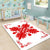 Hawaiian Quilt Maui Plant And Hibiscus Pattern Area Rug - Red White - AH - Polynesian Pride