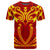 Hawaii Kanaka Polynesian Football Jersey T Shirt Red and Yellow Bernice Style - Polynesian Pride