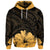 Custom Royal Hibiscus Polynesian Tribal Golden Hoodie - Polynesian Pride