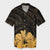 Royal Hibiscus Polynesian Tribal Golden Hawaiian Shirt - AH Unisex Black - Polynesian Pride