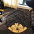 Royal Hibiscus Polynesian Tribal Golden Round Carpet - AH - Polynesian Pride