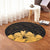 Royal Hibiscus Polynesian Tribal Golden Round Carpet - AH - Polynesian Pride