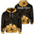 Custom Royal Hibiscus Polynesian Tribal Golden Hoodie Unisex Art - Polynesian Pride