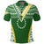 Custom Cook Islands Rugby Medallion of Stars Polo Shirt LT7 Green - Polynesian Pride