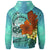 Samoa Zip Hoodie Tropical Flowers Style - Polynesian Pride