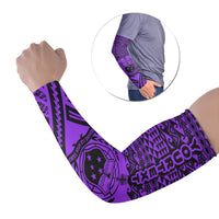 Samoa Custom Personalised Arm Sleeve - Polynesian Style (Set of Two) Set of 2 Purple - Polynesian Pride