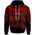 Samoa Hoodie Palm Leaf Texture Red Unisex Red - Polynesian Pride