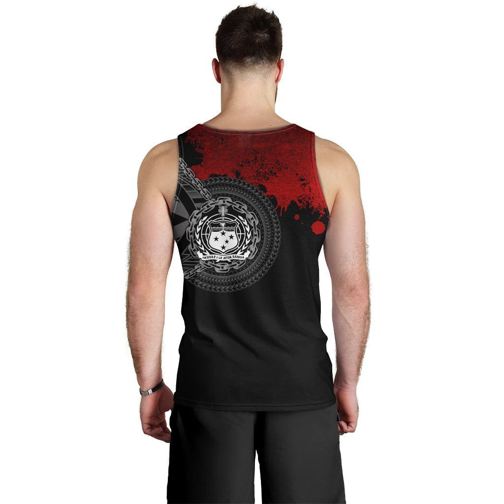 Samoa Polynesian Personalised Men's Tank Top - Polynesian Chain Style - Polynesian Pride