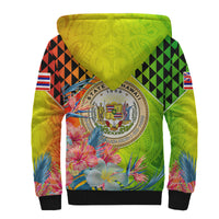 Hawaii Sherpa Hoodie Hawaiian Tribal Kanaka Maoli Hibiscus LT14 - Polynesian Pride