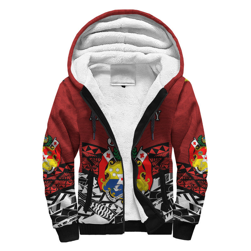 Tonga Sherpa Hoodie Independence Anniversary Special Version 2022 LT14 Unisex Red - Polynesian Pride