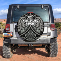 New Zealand Silver Fern Rugby Spare Tire Cover All Black NZ Maori Pattern LT13 Black - Polynesian Pride