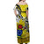 Cook Islands Off Shoulder Long Dress Be Unique Yellow LT13 - Polynesian Pride