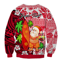 (Custom Personalised) Mele Kalikimaka Sweatshirt Christmas Hawaii with Santa Claus LT13 - Polynesian Pride
