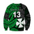 (Custom Text and Number) Wallis and Futuna Sweatshirt Enjoy Polynesian Flowers Version Green LT13 - Polynesian Pride