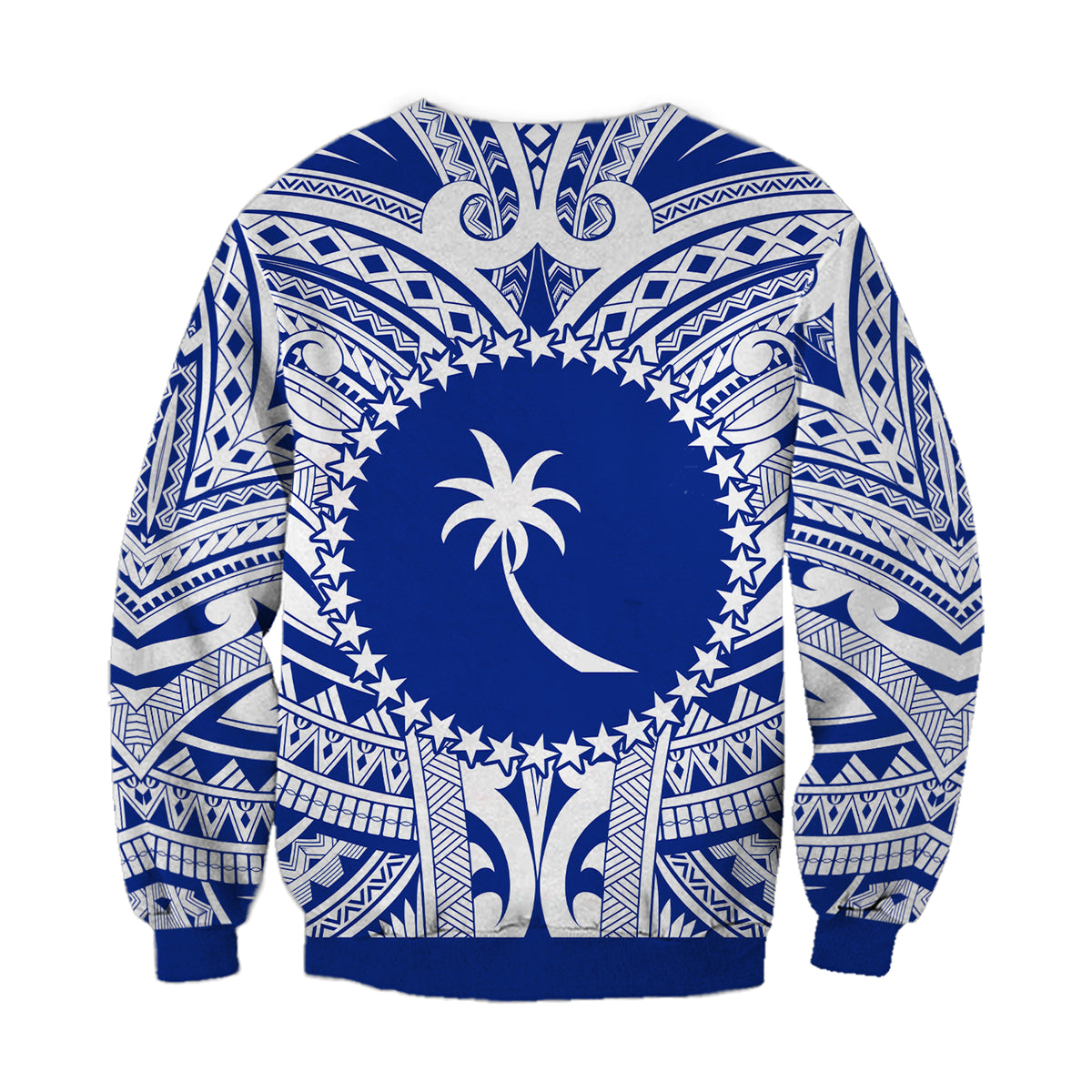 Chuuk Flag Sweatshirt Micronesia Style Blue LT13 - Polynesian Pride