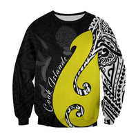 Cook Islands Sweatshirt Matau Polynesian Simple Fish Hook LT13 - Polynesian Pride