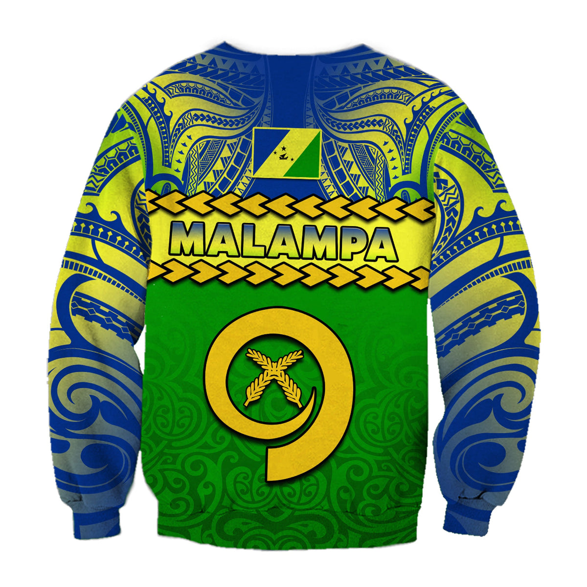 Malampa Province Sweatshirt Vanuatu Pig Tusk Polynesian Flag Style LT14 - Polynesian Pride