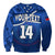 (Custom Text And Number) Samoa Rugby Sweatshirt Manu Samoa Polynesian Hibiscus Blue Style LT14 - Polynesian Pride