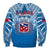 Samoa Rugby Sweatshirt Toa Samoa Polynesian Pacific Blue Version LT14 - Polynesian Pride