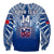 (Custom Text And Number) Samoa Rugby Sweatshirt Personalise Toa Samoa Polynesian Pacific Navy Version LT14 - Polynesian Pride