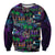 Hawaii Skeleton Dancing Sweatshirt Halloween Hawaiian Turtle LT13 Unisex Purple - Polynesian Pride