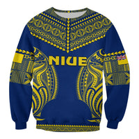 (Custom Personalised) Niue Sweatshirt Hiapo Mix Polynesian Happy Constitution Day LT14 - Polynesian Pride