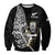 (Custom Text And Number) New Zealand Silver Fern Rugby Sweatshirt All Black Maori Version Black LT14 - Polynesian Pride