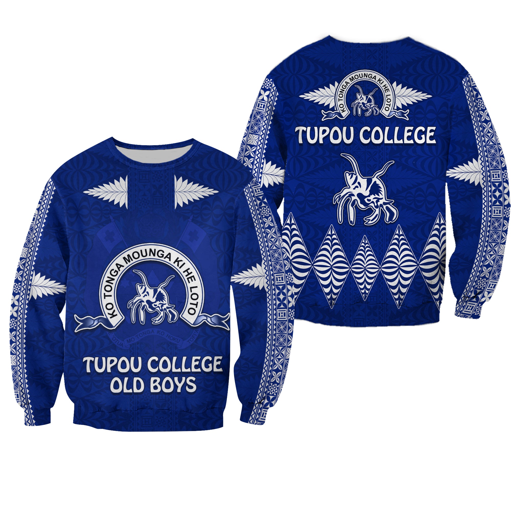 Tupou College Sweatshirt Always Proud of Old Boys Toloa LT13 Unisex Blue - Polynesian Pride