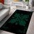 Hawaiian Quilt Maui Plant And Hibiscus Pattern Area Rug - Sacramento Black - AH - Polynesian Pride