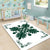 Hawaiian Quilt Maui Plant And Hibiscus Pattern Area Rug - Sacramento White - AH - Polynesian Pride