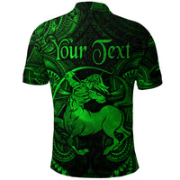 Custom Sagittarius Zodiac Polynesian Polo Shirt Unique Style Green LT8 - Polynesian Pride