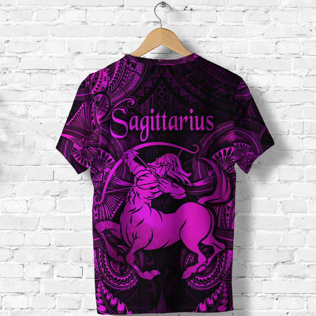 Sagittarius Zodiac Polynesian T Shirt Unique Style Pink LT8 - Polynesian Pride