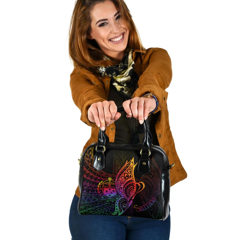 Samoa Shoulder Handbag - Butterfly Polynesian Style One Size Black - Polynesian Pride