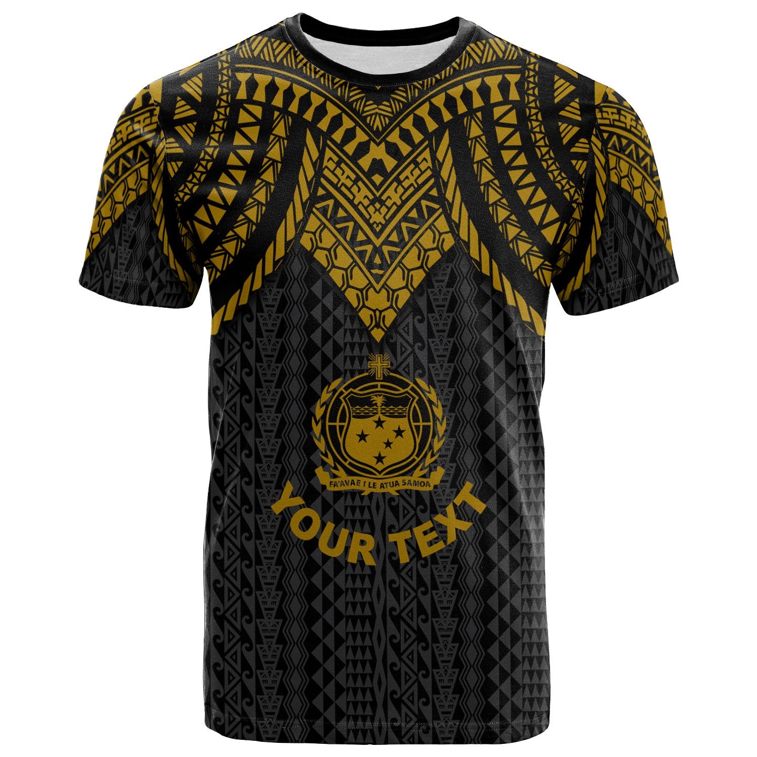 Samoa Custom T Shirt Polynesian Armor Style Gold Unisex Art - Polynesian Pride