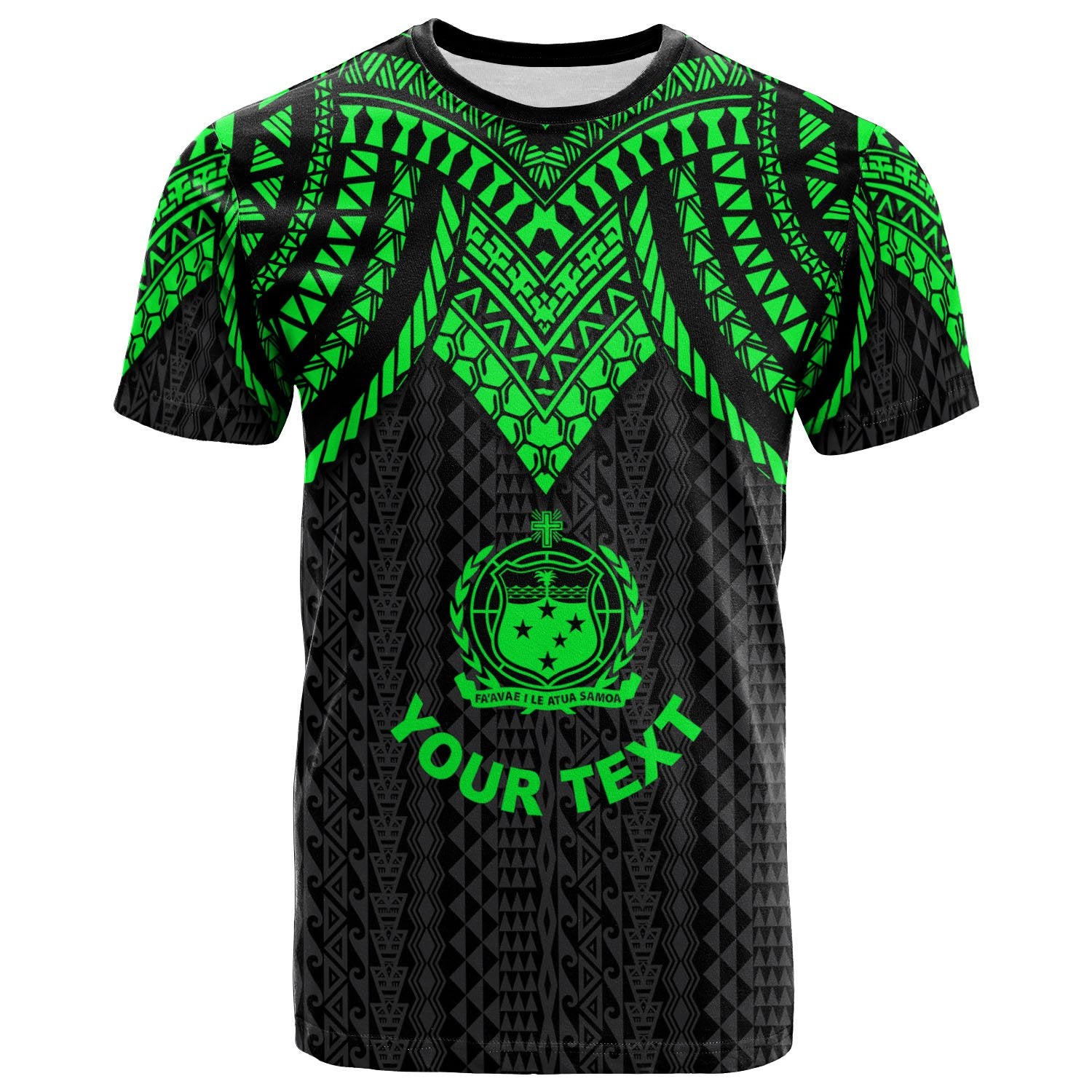 Samoa Custom T Shirt Polynesian Armor Style Green Unisex Art - Polynesian Pride