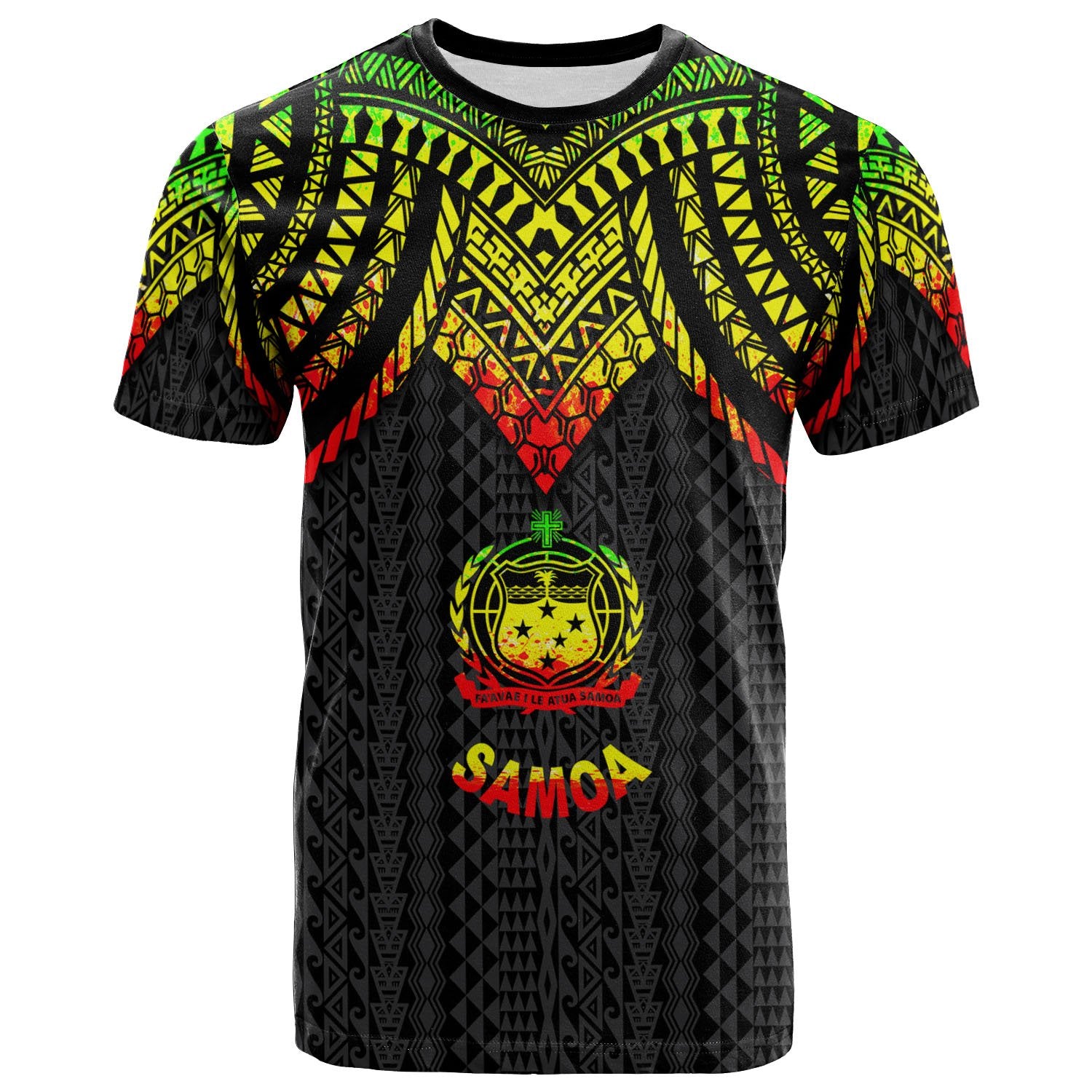 Samoa T Shirt Polynesian Armor Style Reagge Unisex Reagge - Polynesian Pride