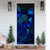 Samoa Door Cover Turtle Hibiscus Blue - Polynesian Pride