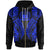 Samoa Zip up Hoodie Polynesian Lion Head Blue Style Unisex Blue - Polynesian Pride