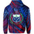 Custom Samoa Hoodie Artsy Style Mixed Blue LT9 - Polynesian Pride