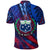 Samoa Polo Shirt Artsy Style Mixed Blue LT9 - Polynesian Pride