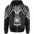 Samoa Zip up Hoodie Polynesian Armor Style Black Unisex Black - Polynesian Pride