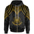 Samoa Custom Zip up Hoodie Polynesian Armor Style Gold Unisex Gold - Polynesian Pride