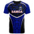 Samoa T Shirt Polynesian Sport Style Blue Unisex Blue - Polynesian Pride