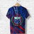 Samoa T Shirt Artsy Style Mixed Blue LT9 - Polynesian Pride