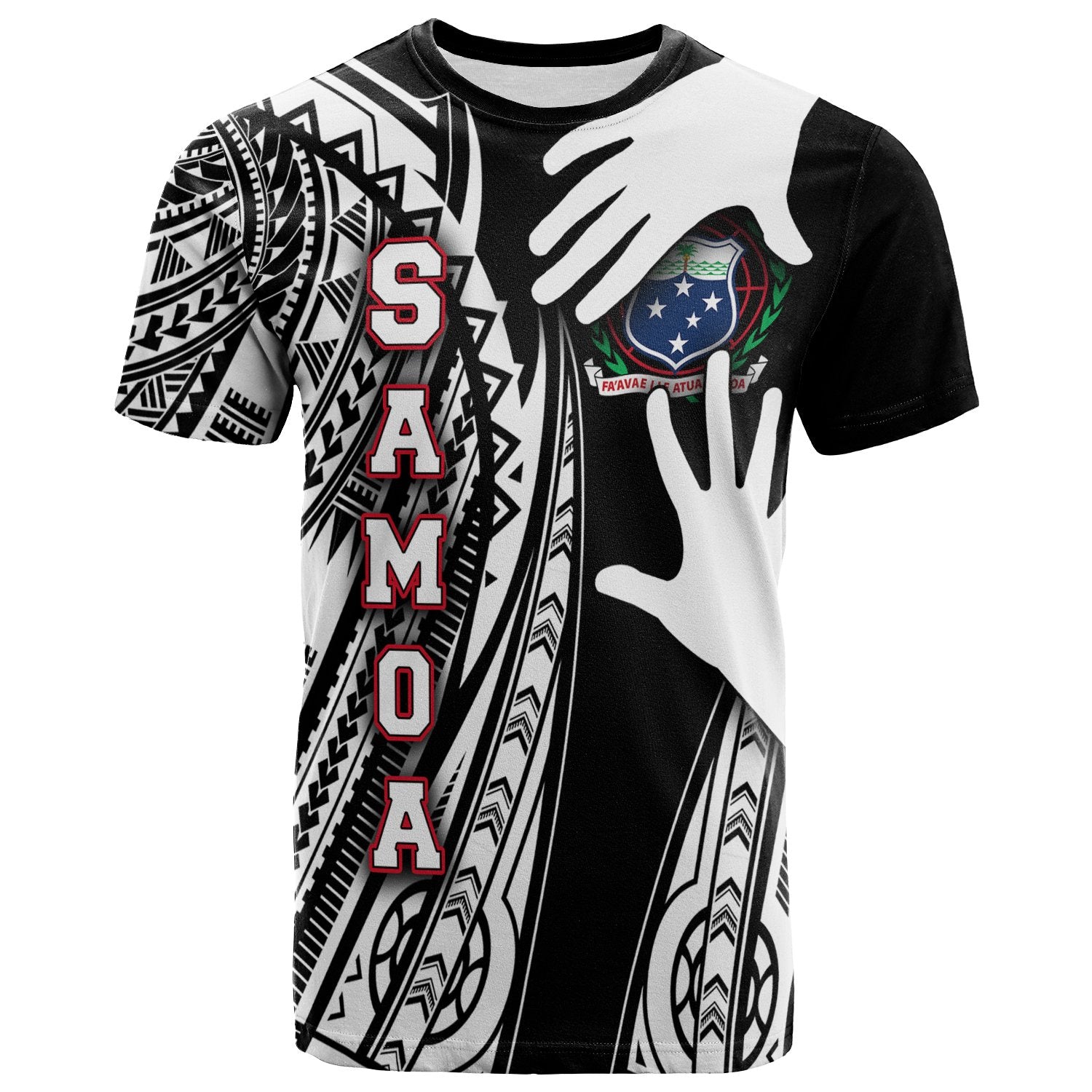 Samoa T Shirt Touch My Heart Unisex Black - Polynesian Pride